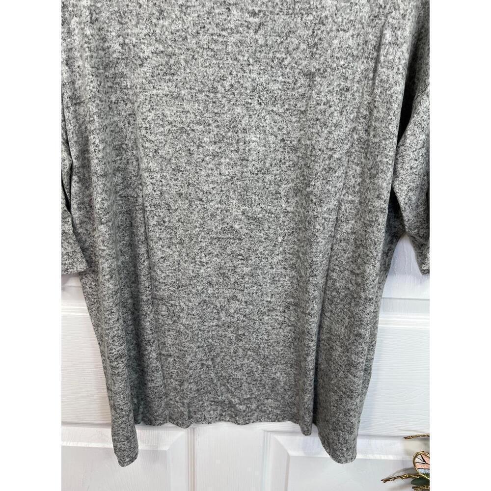WORKSHOP Republic Size S Heather Grey Pearl Soft Knit Top Athleisure Casual - Picture 7 of 15